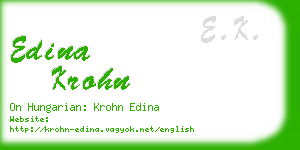 edina krohn business card